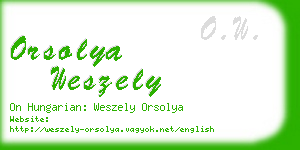 orsolya weszely business card
